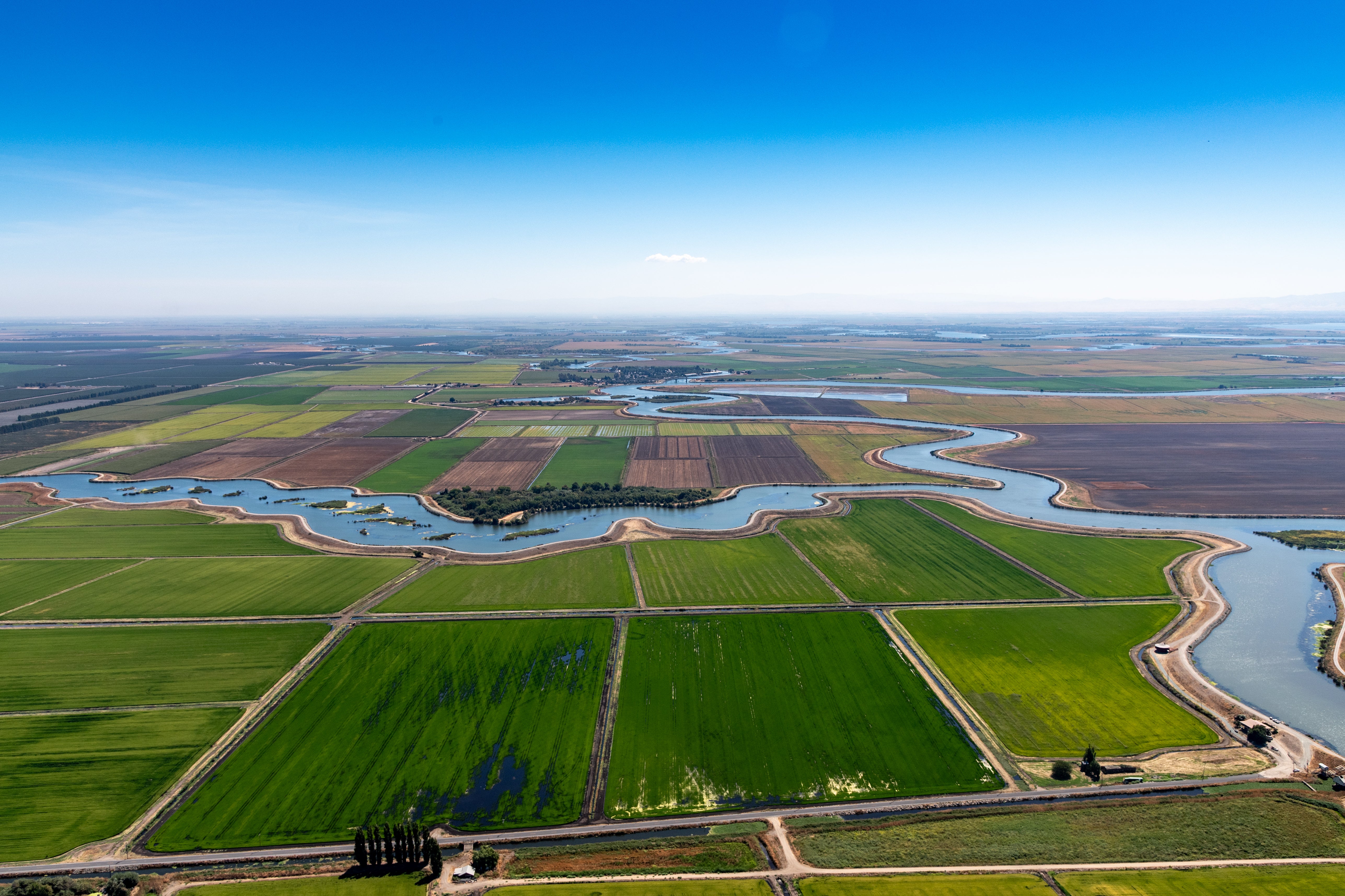 An aerial view of the Delta.